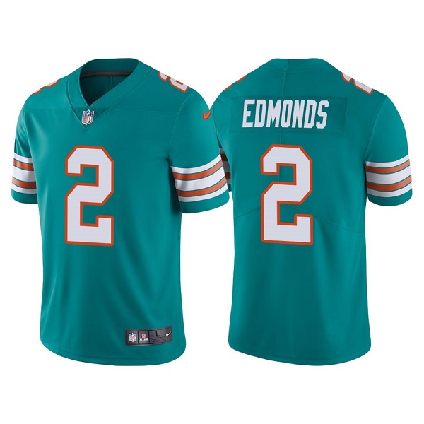 Men’s Miami Dolphins #2 Chase Edmonds Aqua Color Rush Limited Stitched Football Jersey
